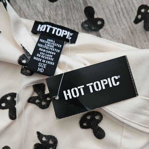 Hot Topic Mushroom Glitter Mesh Top Size Medium - Picture 9 of 12